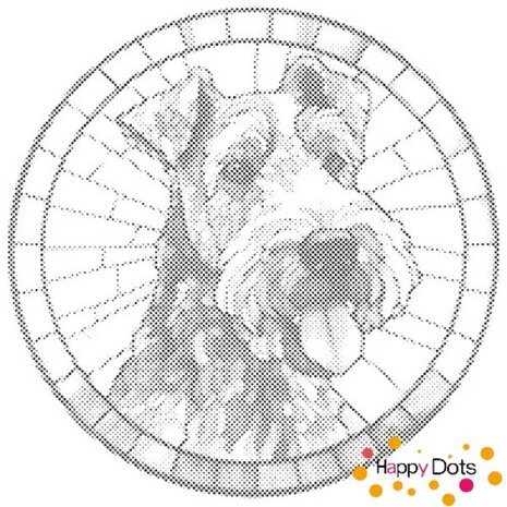 DOT Painting Chien - Airedale Terrier