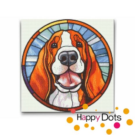 Diamond Painting Hund - Basset Hound 