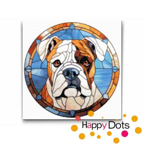 Diamond Painting Chien - Bulldog Am&eacute;ricain