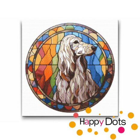 Diamond Painting Hund - Afghanischer Windhund