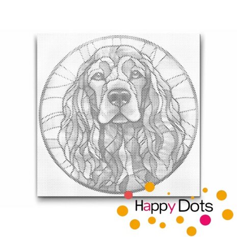 DOT Painting Dog - Cocker Spaniel