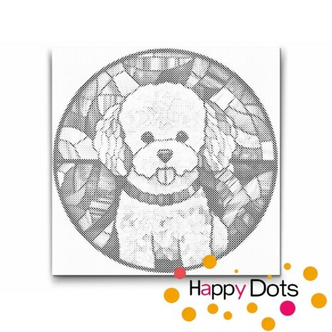 DOT Painting Chien - Bichon Frise