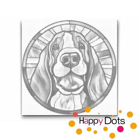 DOT Painting Hond - Basset Hound