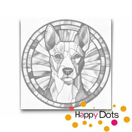 DOT Painting Hund - Basenji