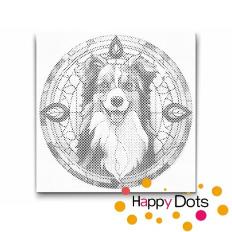 DOT Painting Dog - Australian Shepherd