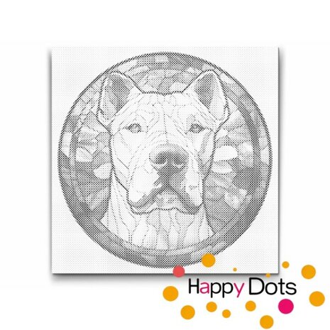 DOT Painting Hund - Argentinischer Dogo