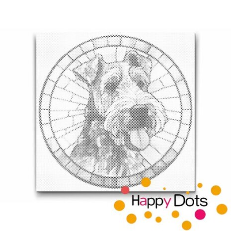 DOT Painting Chien - Airedale Terrier