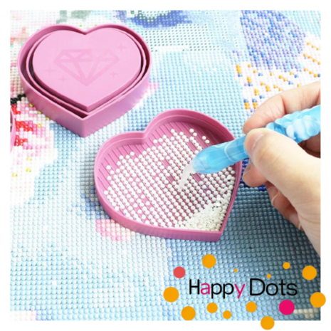 Diamond Painting Shaker Trays set in heart shape (3 pieces)