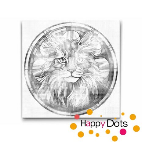 DOT Painting Chat - Maine Coon