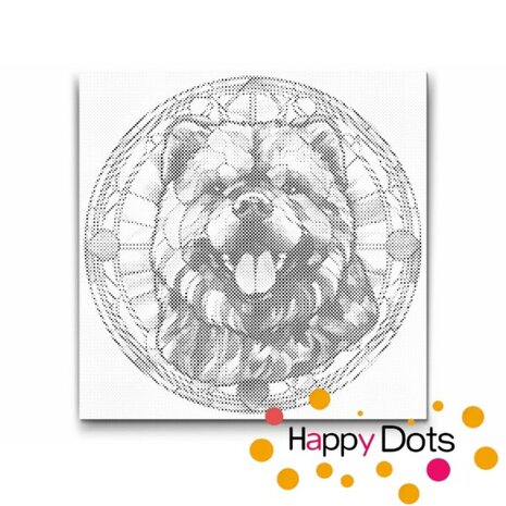 DOT Painting Hund - Chow Chow