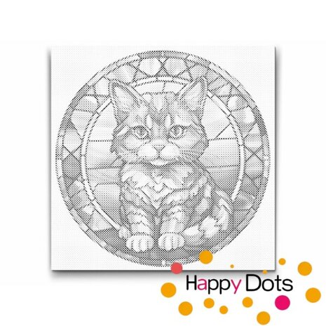 DOT Painting Cat - European Shorthair