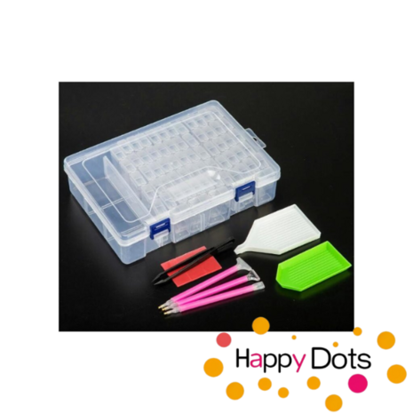 Diamond Painting Sorting Box 64 slots TicTac with tools