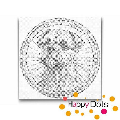 DOT Painting Dog - Border Terrier