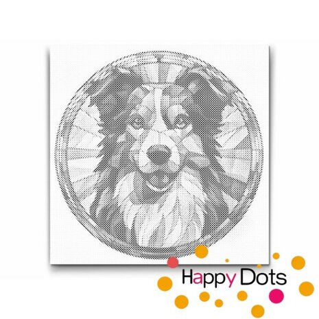 DOT Painting Hund - Border Collie