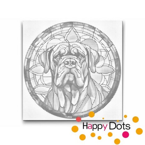 DOT Painting Hond - Bordeaux Dog