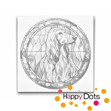 DOT Painting Hund - Afghanischer Windhund