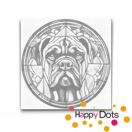 DOT Painting Hund - Bullmastiff