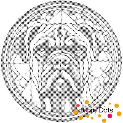 DOT Painting Hund - Bullmastiff