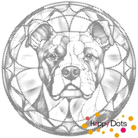 DOT Painting Chien - American Staffordshire Terrier