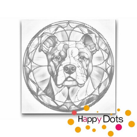 DOT Painting Dog - American Staffordshire Terrier