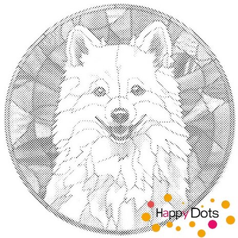 DOT Painting Hond - Eskimo hond