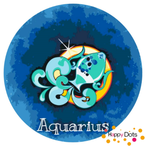 Painting by Numbers Zodiac Aquarius