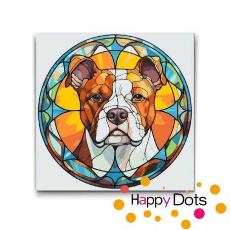 Peinture par num&eacute;ro Chien - American Staffordshire Terrier