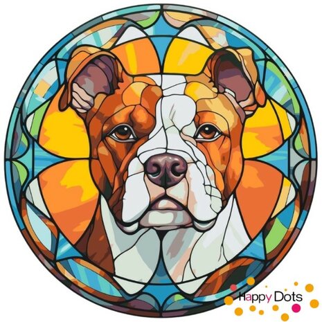 Peinture par num&eacute;ro Chien - American Staffordshire Terrier