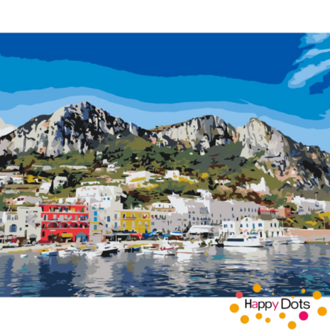 Peinture par num&eacute;ro Italie &icirc;le de Capri