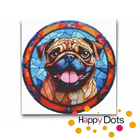 Diamond Painting Hund - Mops