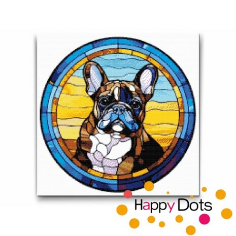 Diamond Painting Hund - Franz&ouml;sische Bulldogge