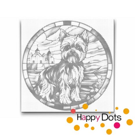 DOT Painting Dog - Yorkshire Terrier