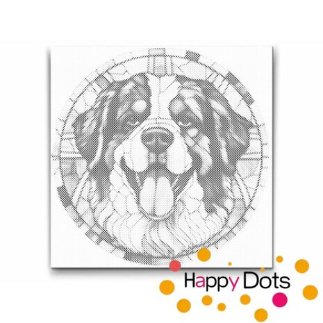 DOT Painting Dog - Saint Bernard