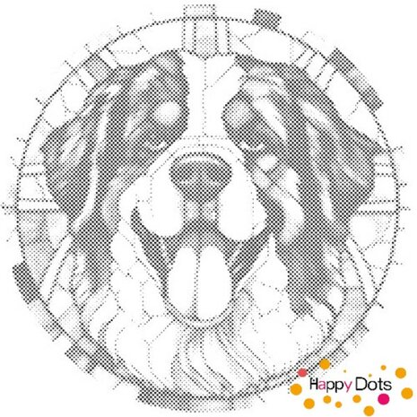 DOT Painting Chien - Saint-Bernard