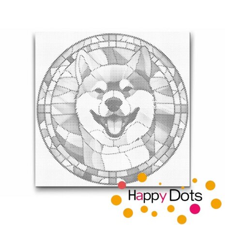 DOT Painting Dog - Shiba Inu