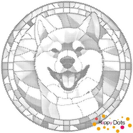 DOT Painting Chien - Shiba Inu