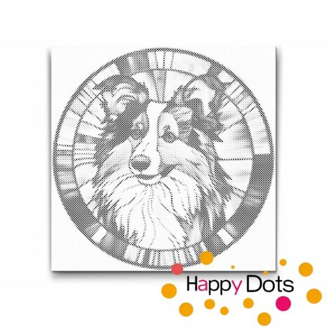 DOT Painting Hund - Sheltie