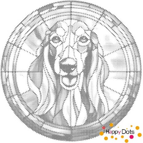 DOT Painting Dog - Saluki