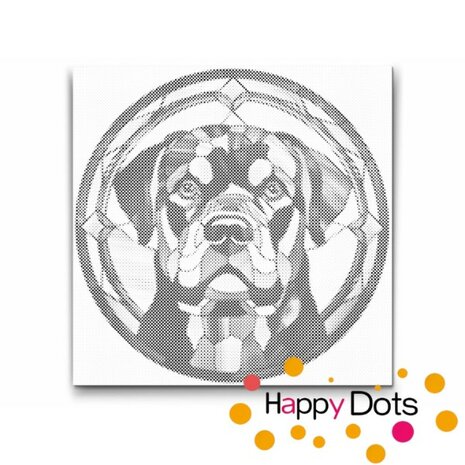 DOT Painting Hund - Rottweiler