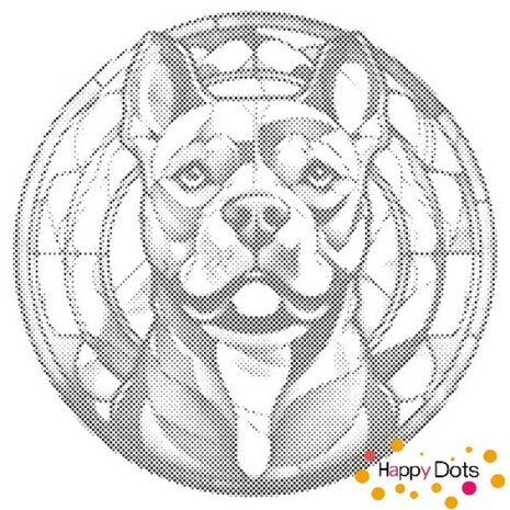 DOT Painting Chien - Pitbull