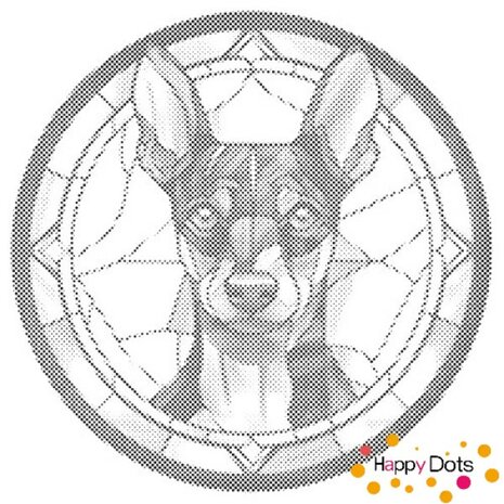 DOT Painting Hond - Pinscher