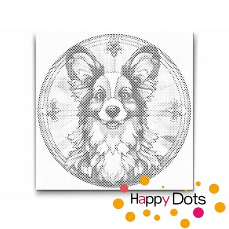 DOT Painting Hond - Vlinderhondje / Papillon