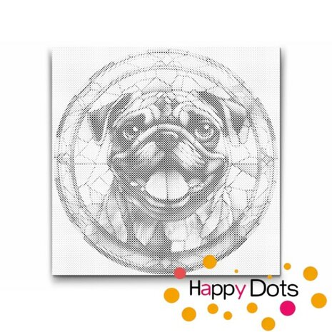 DOT Painting Hund - Mops