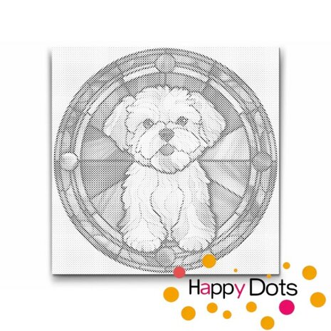 DOT Painting Dog - Maltese