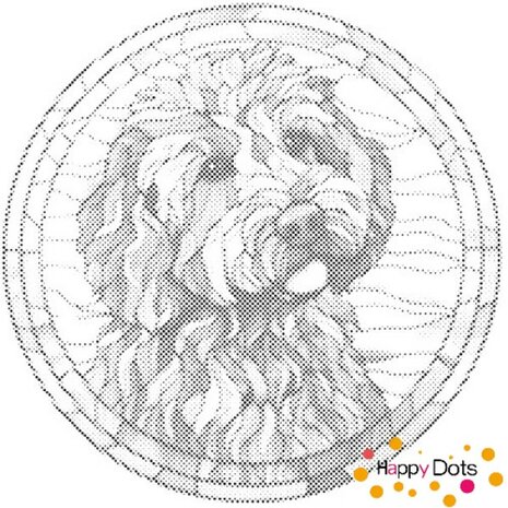 DOT Painting Dog - Labradoodle