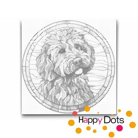 DOT Painting Hund - Labradoodle