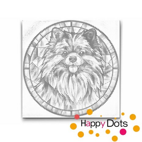 DOT Painting Dog - Keeshond