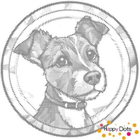 DOT Painting Hund - Jack Russell