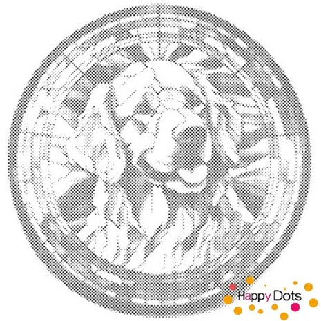 DOT Painting Golden Retriever