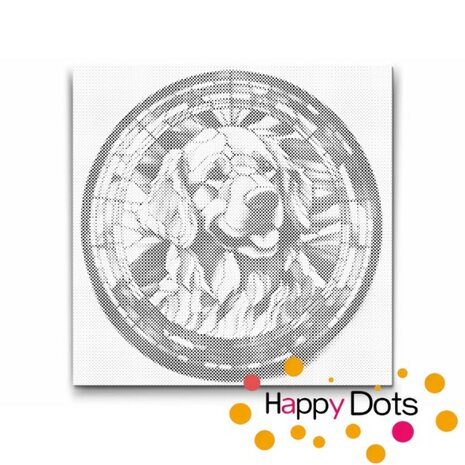 DOT Painting Golden Retriever